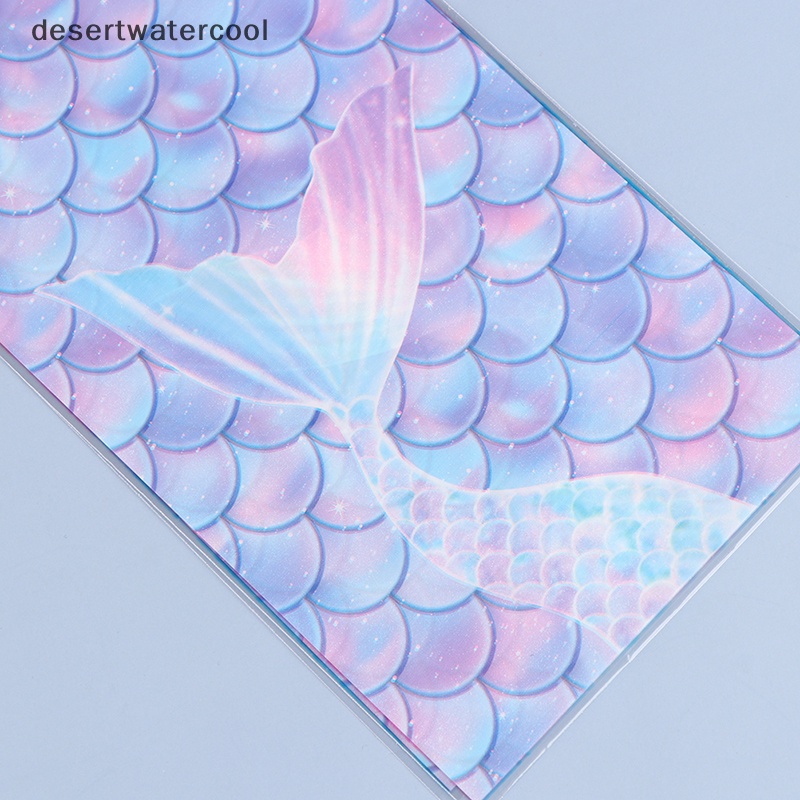 Deid 50Pcs Mermaid Party Gift Bag Biskuit Packing Bag Mermaid Tail Timbangan Traktir Bags Martijn