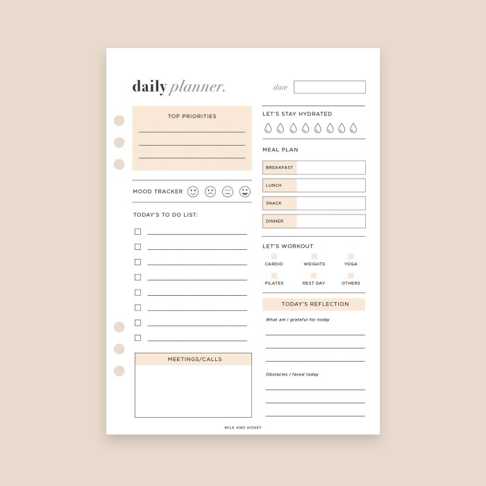 

✨BISA COD✨ -A5 Refill Insert: Daily Planner