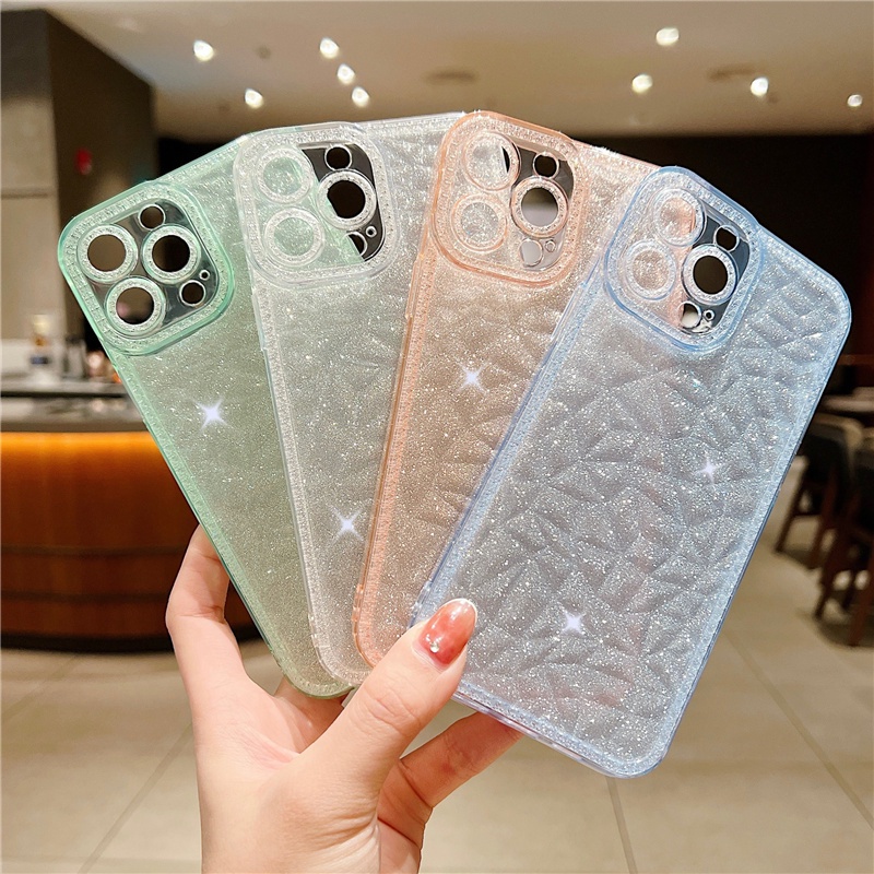 Softcase Iphone Casing IphoneUntuk Iphone 14 13 Pro Max Case Diamond Glitter