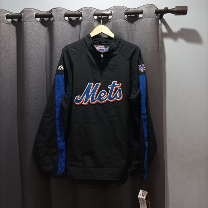 jaket Baseball MLB Majestic Mets Half zipp original - 3XL