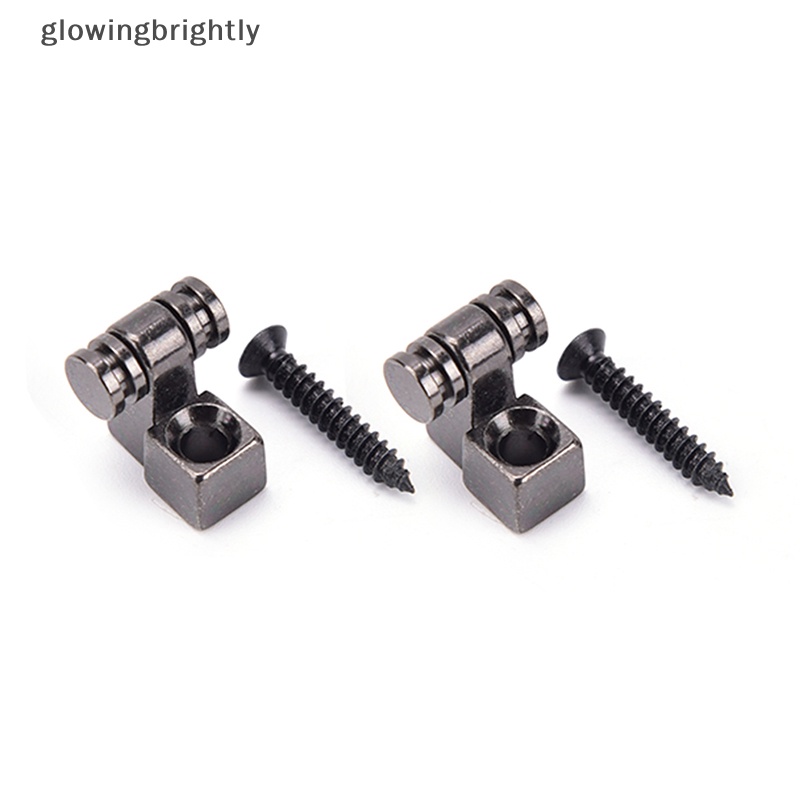 [glowingbrightly] 2pcs Roller String Followers Moung Tree Guide Untuk Gitar Elektrik silver TFX