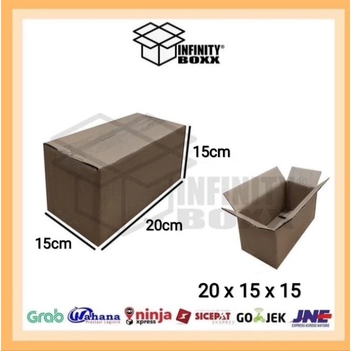 

kardus box packaging packing 20x15x15 cm POLOS SHEET