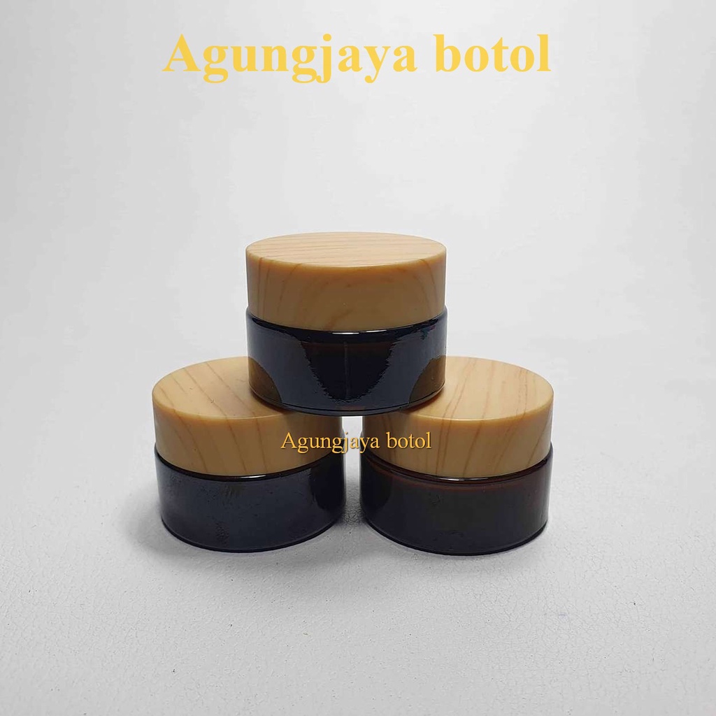 Pot Kaca 20 Gram Bulat Amber Original / Pot Cream Kaca / Pot Skincare / Pot Krim / Pot Kaca Promo / 