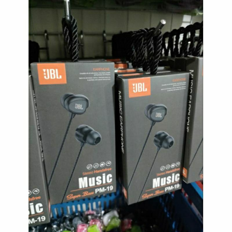 headset JBL PM 19/PM-19 SUPER BASS EARPHONE STEREO MUSIC PM19