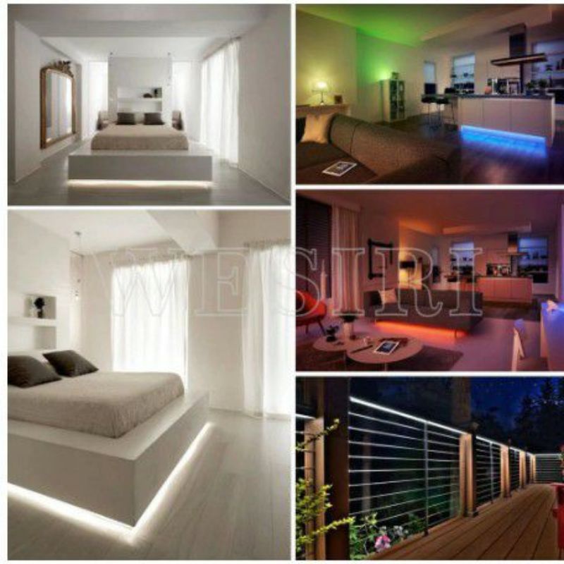 Lampu led strip roll 5M meter 5050 plafon 12v