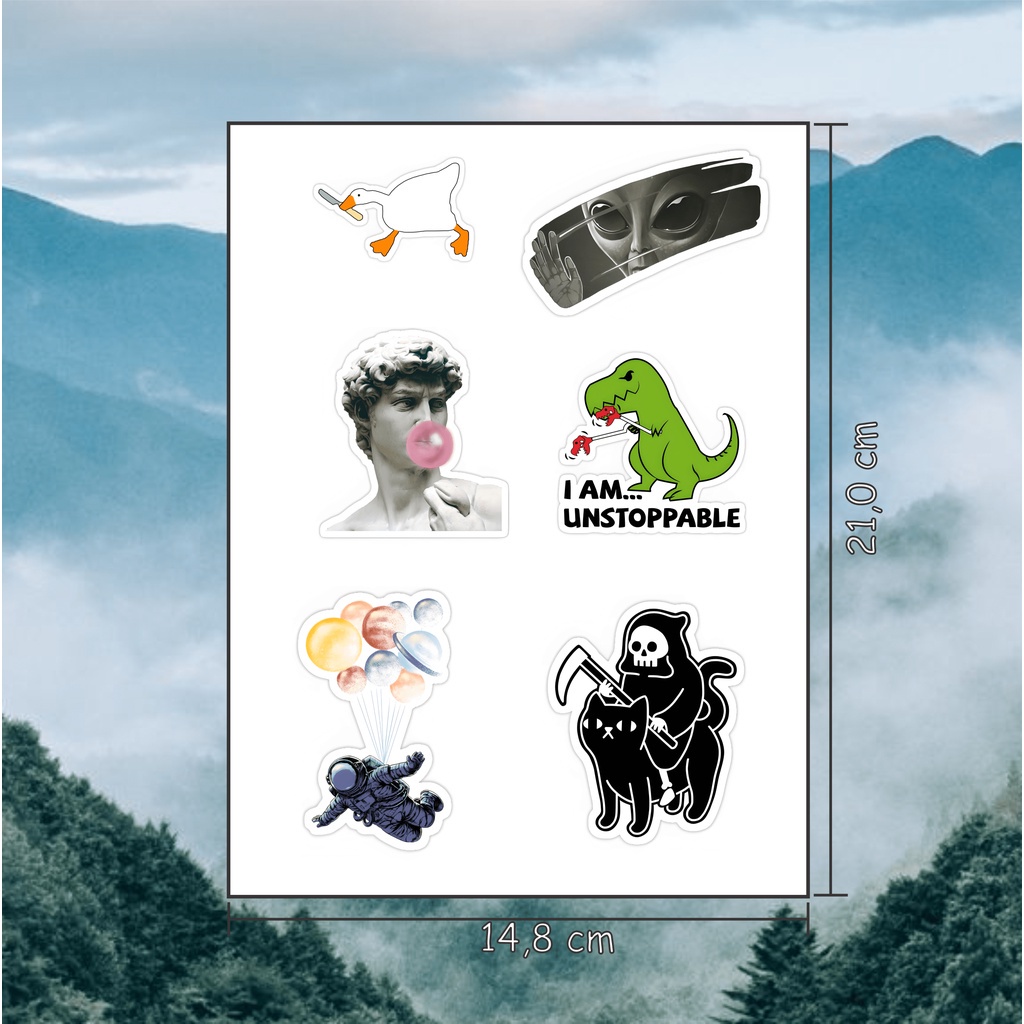 

Stiker pack Random aksesoris hp, laptop helm, tumbler Anti Air