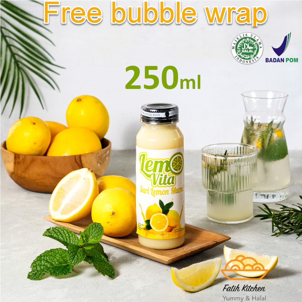 	 Lemovita 250 ml Sari Lemon Halal Jus Lemon Murni	