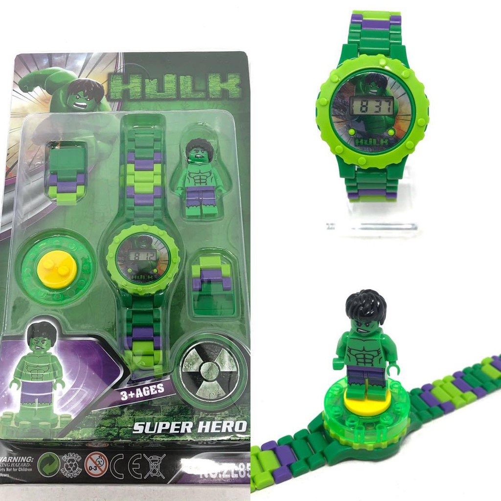 ( Murah ) JAM ANAK MODEL LEGO ROBOT MINI A3 KARAKTER HULK READY DENGAN BENTUK TERBARU