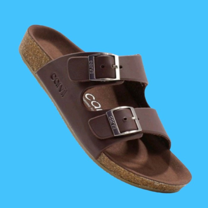 Sandal Pria carvil benzo 02 brown.sandal casual original carvil
