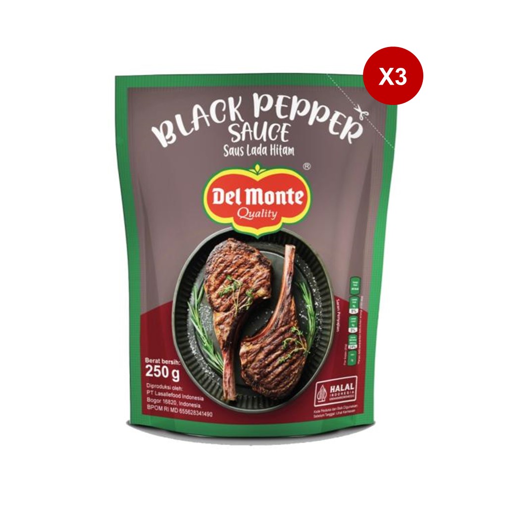 

Delmonte Black Pepper 250 gr x3