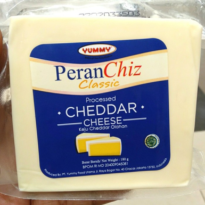 

Yummy Peranchiz Peran Chiz Classic Cheddar Cheese 180 gr - Keju Olahan