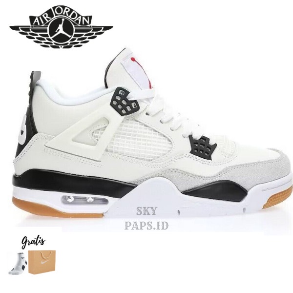 Air Jordan 4 X Sb White Black - 39