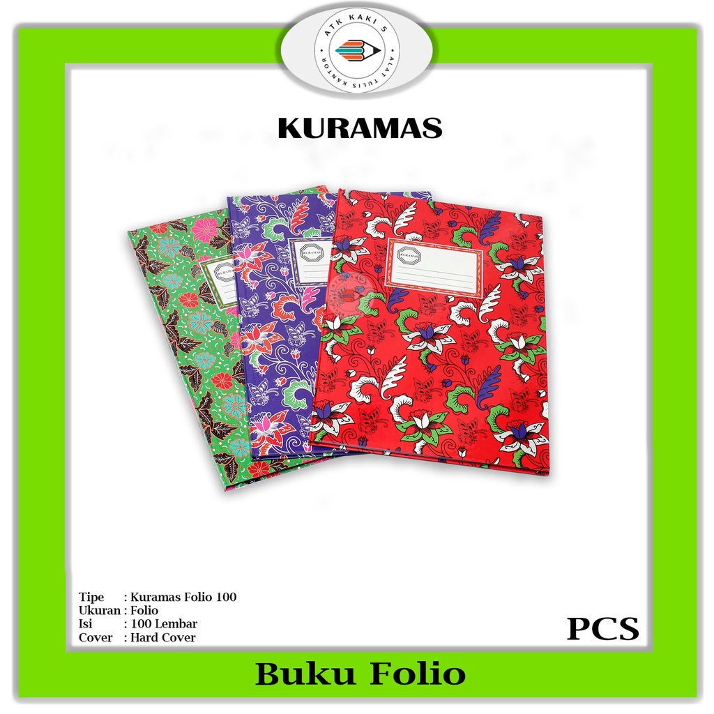 

KURAMAS - Buku Folio 100 Lembar Hard Cover - Pcs