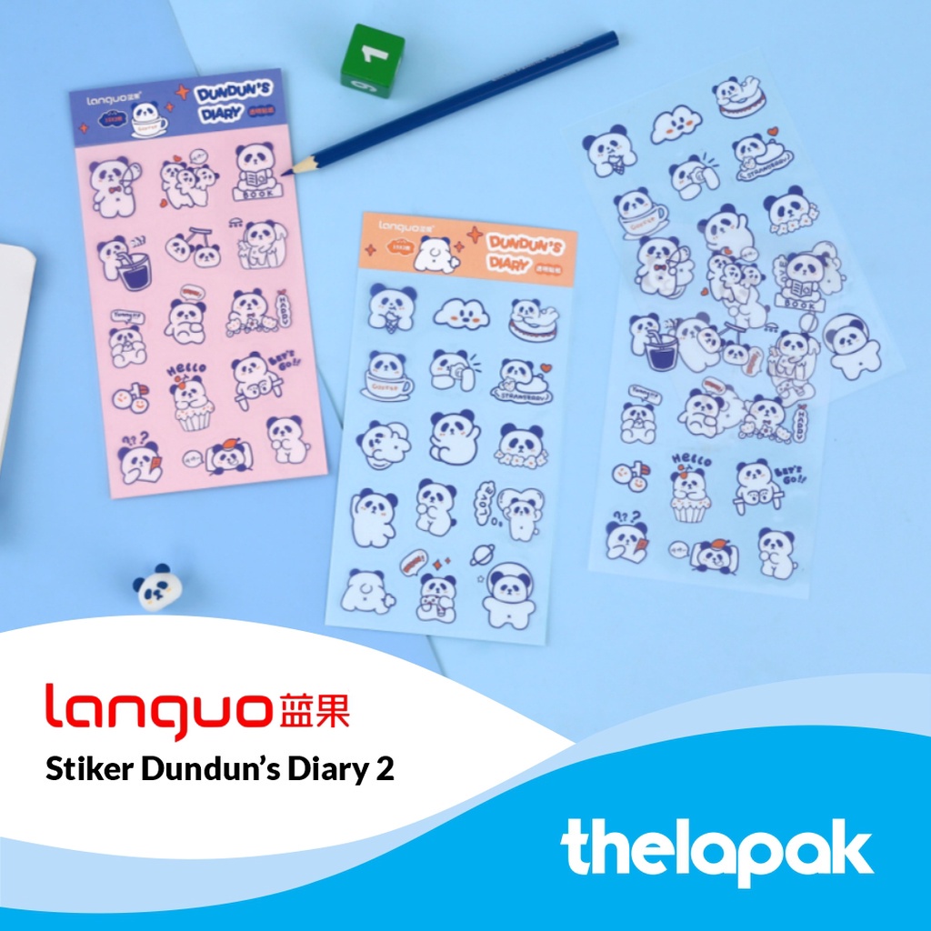 

Stiker PET 2x15pcs Languo Dundun's Diary Series PET Sticker