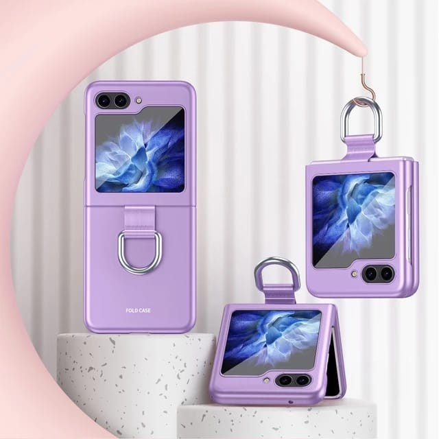 Casing Samsung Z Flip 5 Flip5 Hard Case Ring Matte Back Cover Flip 5
