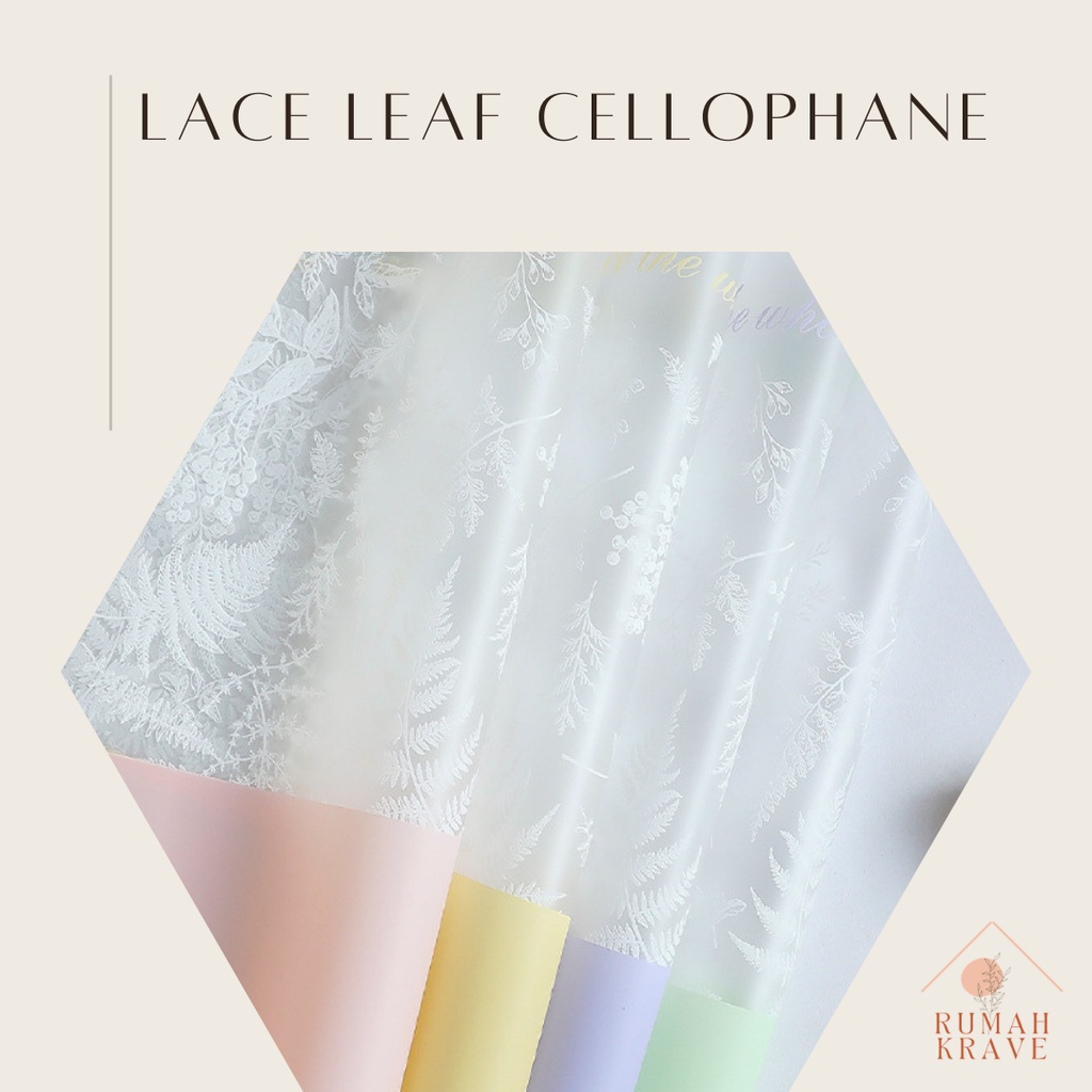 

RUMAH KRAVE - Lace Leaf Cellophane Kertas Buket Bunga Motif Daun