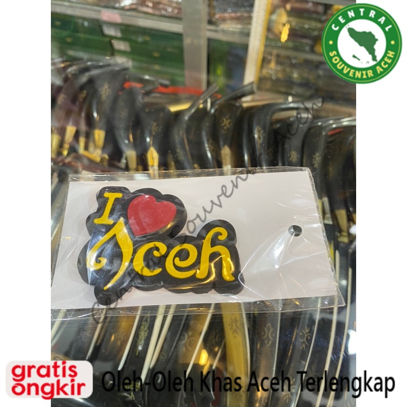 tempelan kulkas karet motif khas aceh | magnet kulkas souvenir aceh