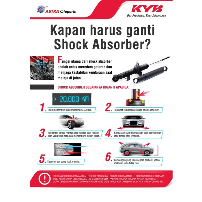 Shockbreaker KYB Kayaba  AVANZA ALL NEW AVANZA BELAKANG 2004-ON