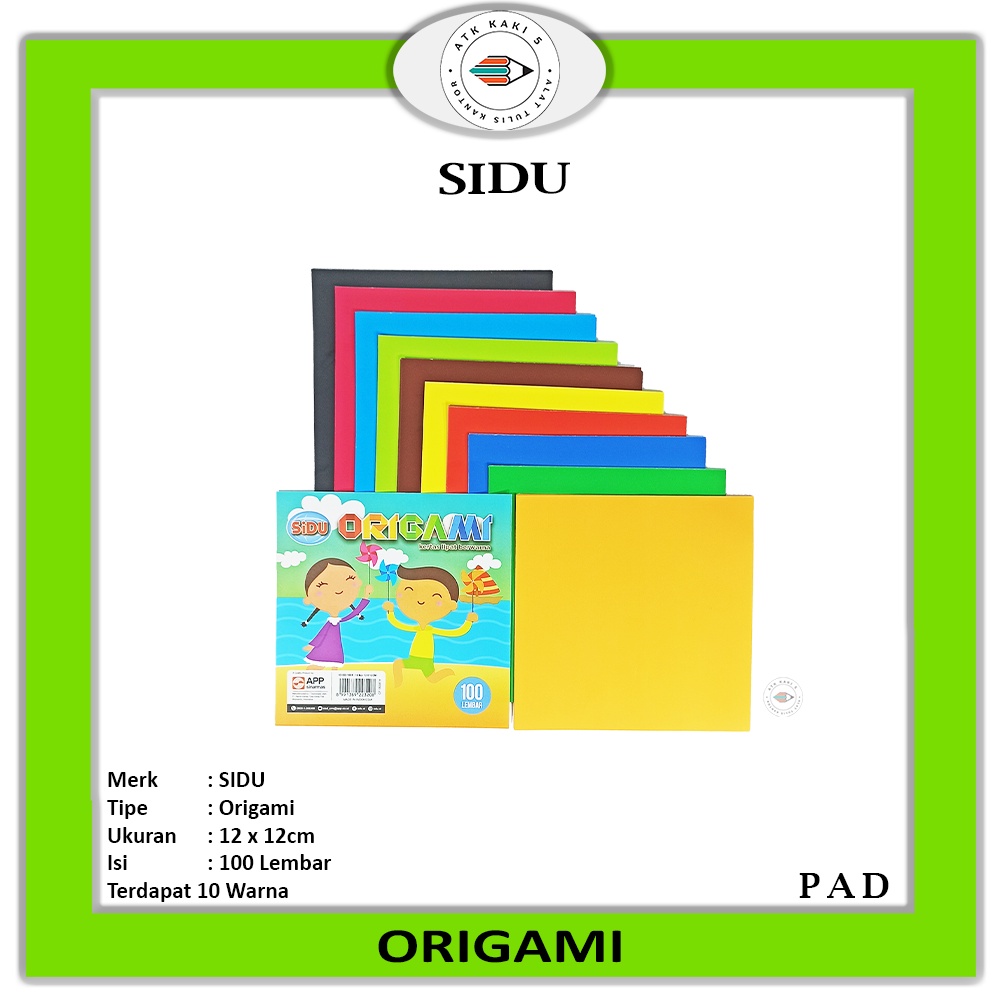 

SIDU - Origami Paper 12x12cm - isi 100 Lembar - Pad