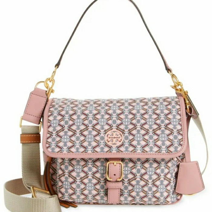 Tory Burch Cloth Crossbody Shoulder Bag 74656 - pink