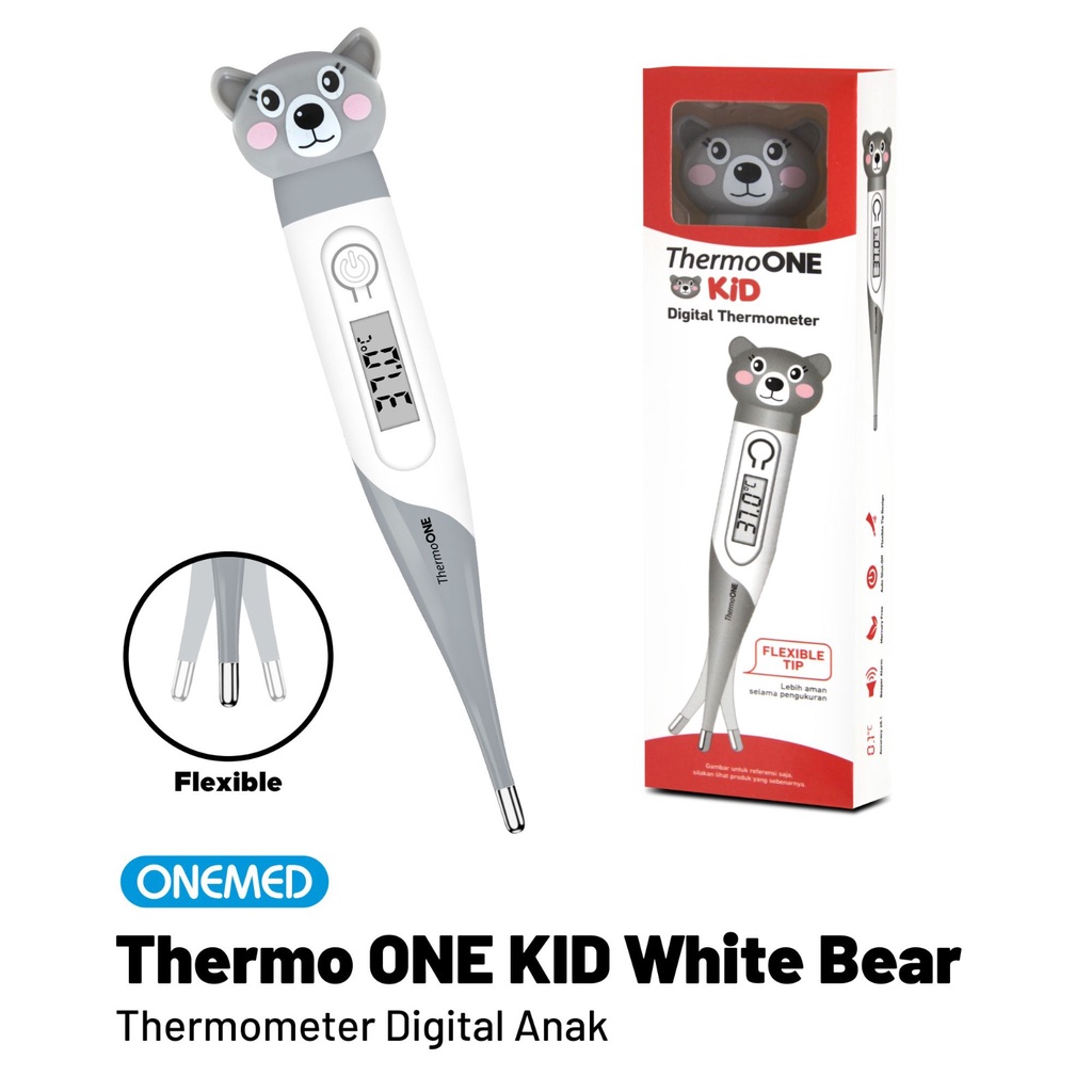 Thermometer Digital Kid White Bear ThermoOne Onemed OM