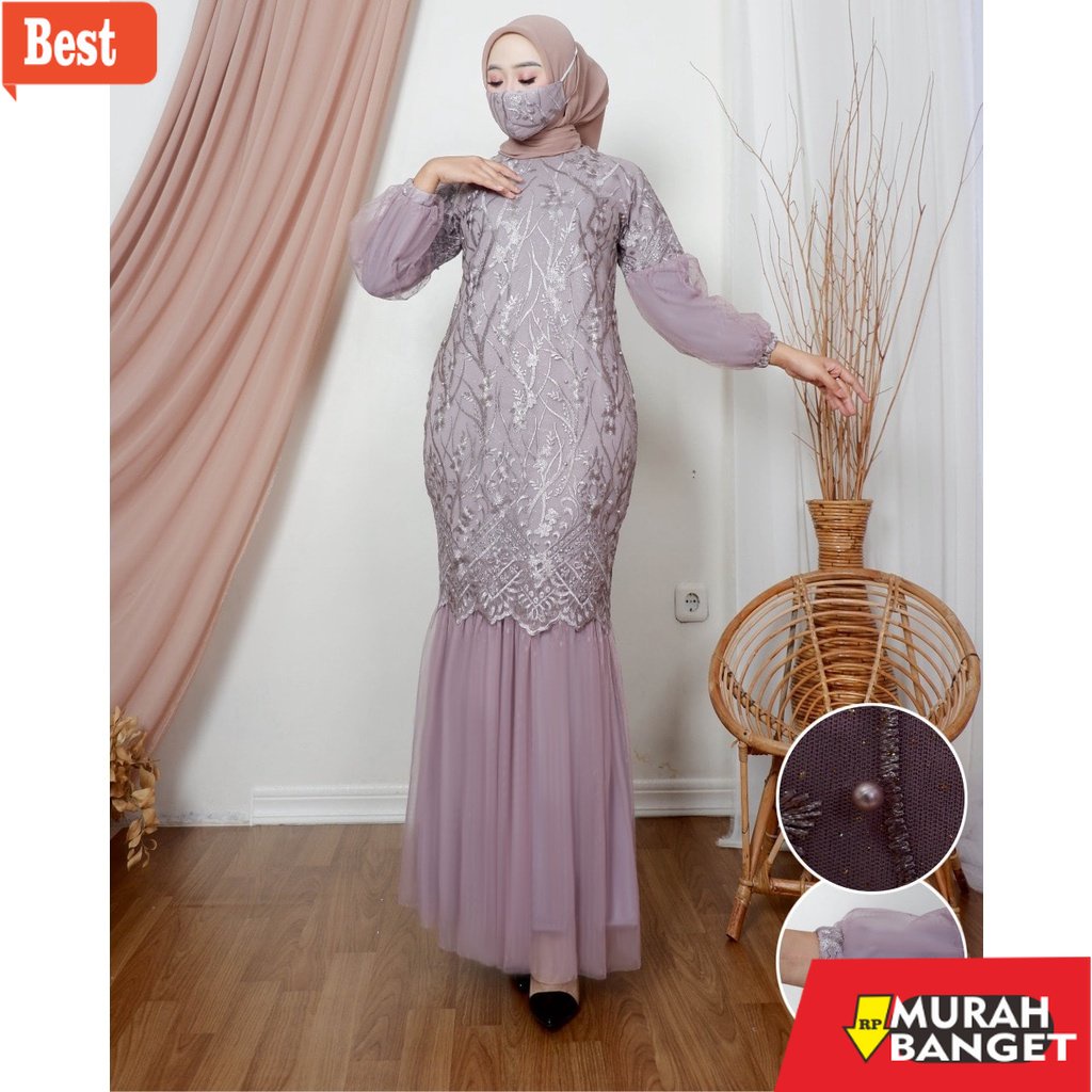 Tren baju lebaran wanita 2023- (MODEL BARU) SIZE M,L,XL / GAMIS MARISKA / GAMIS DUYUNG TUTU BRUKAT T