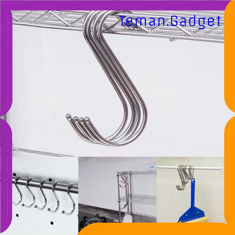 TG - ART Hanger Gantungan S Type Hook Stainless Steel 10 PCS - M127