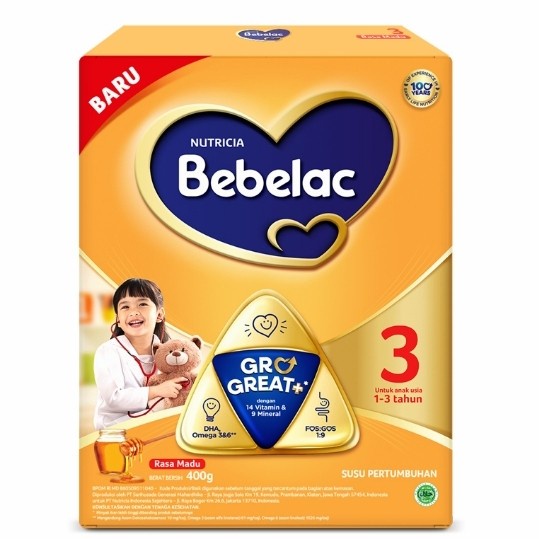 

Bebelac 3 susu pertumbuhan anak 1-3 tahun 400g - madu I 100% Original