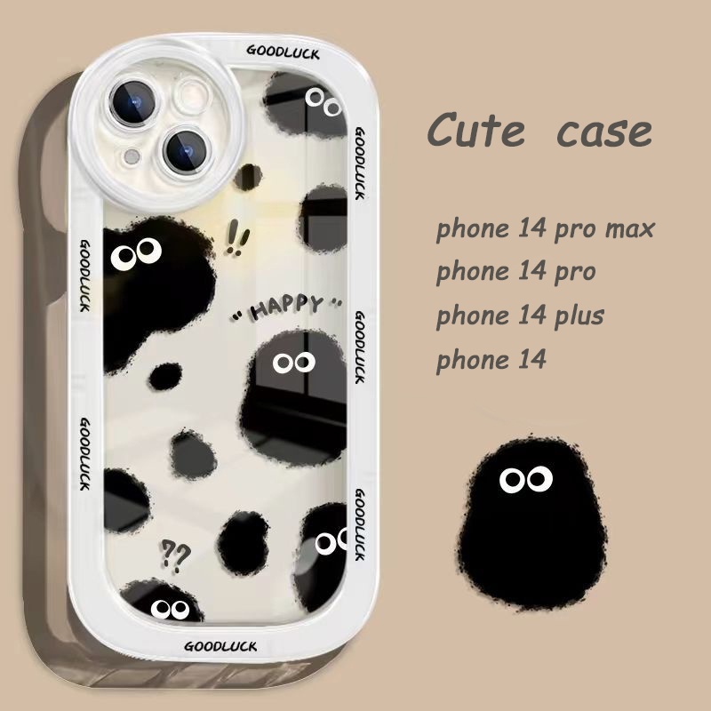 IPHONE Casing Ponsel Transparan Briquetball Lucu Kompatibel Untuk Iphone14 11 13 12 Pro XS Max X XR 78+6 6S Plus Shockproof Soft Casing TPU Cover