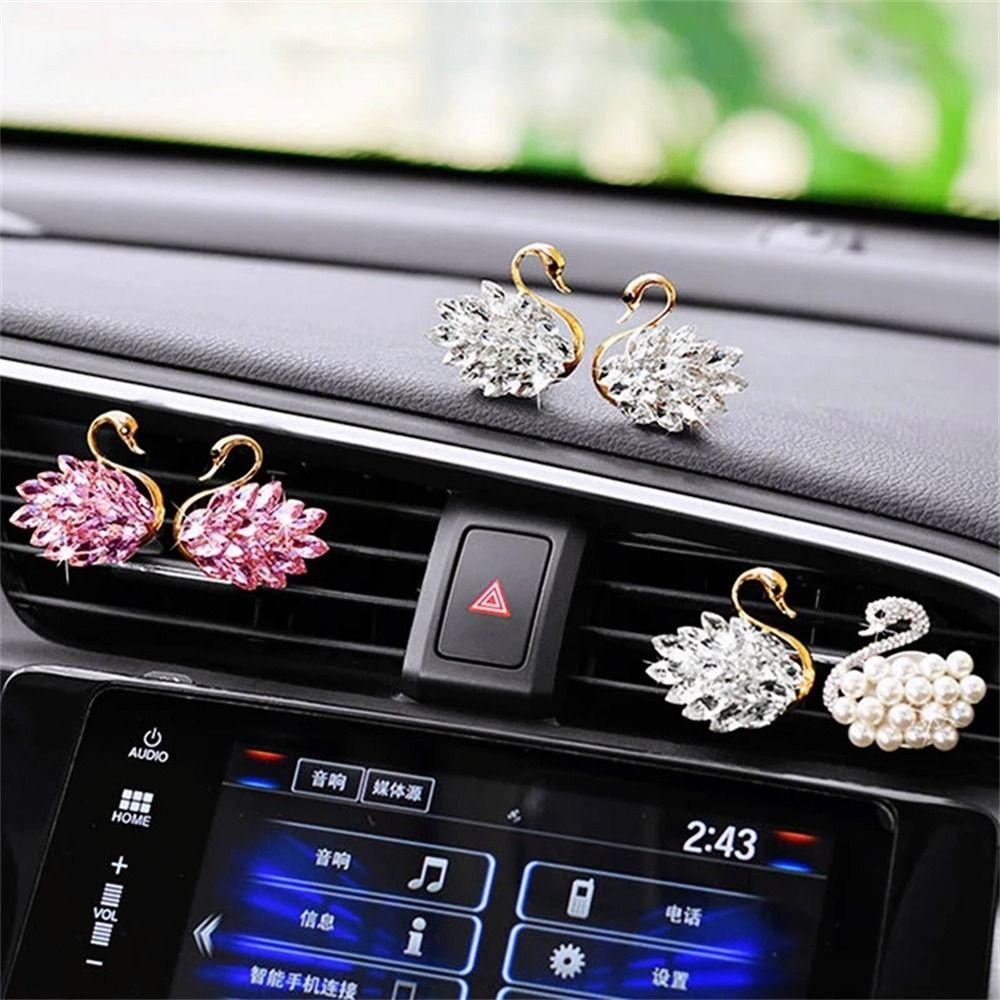 Lanfy Pengharum Ruangan Mobil Mewah Ornamen Otomatis Car-styling Ac Outlet Vent Clip Auto Aroma Diffuser Aromaterapi Klip