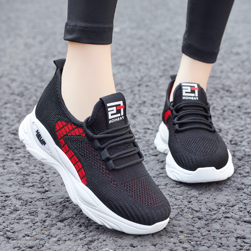 TOPGROSIR LV0243 Sepatu Sport Wanita Fashion Import Sepatu Rajut Wanita Sneakers Olahraga FlyKnit Trendy