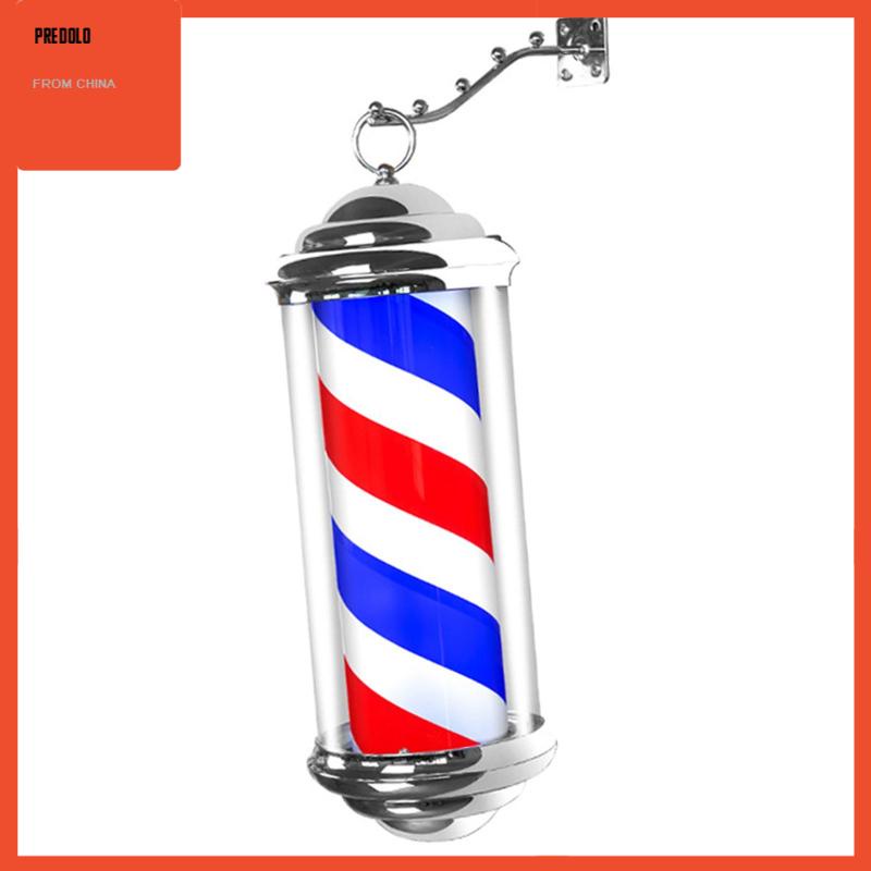 [Predolo] Rotating Barber Pole Light Tanda Toko Salon Rambut Outdoor