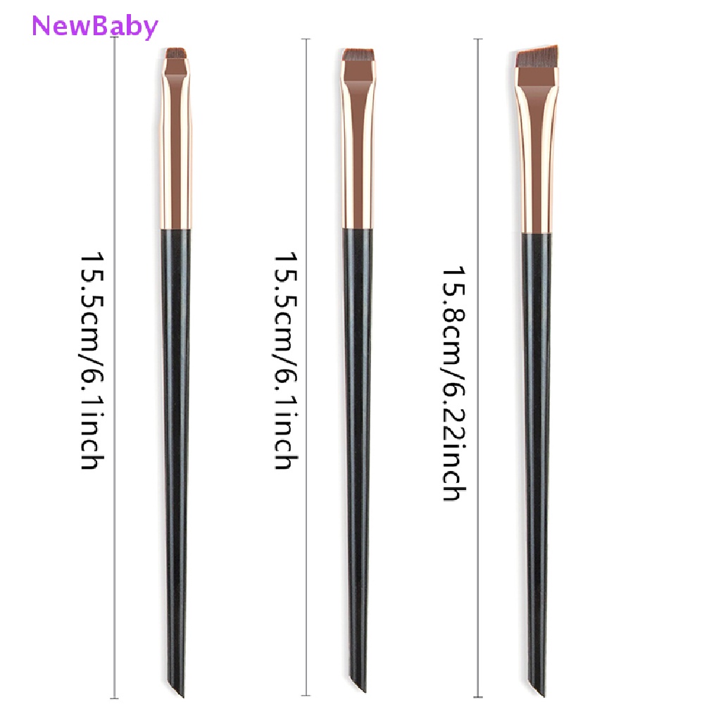 Newbaby 3Pcs Brush Makeup Eye Brow Eyeliner Pen Pensil Alis Brush Alat Makeup Alis ID