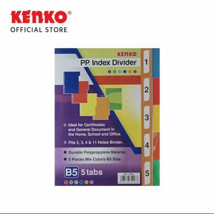 

KENKO Index Divider Pembatas B5 B-505/5 TAB