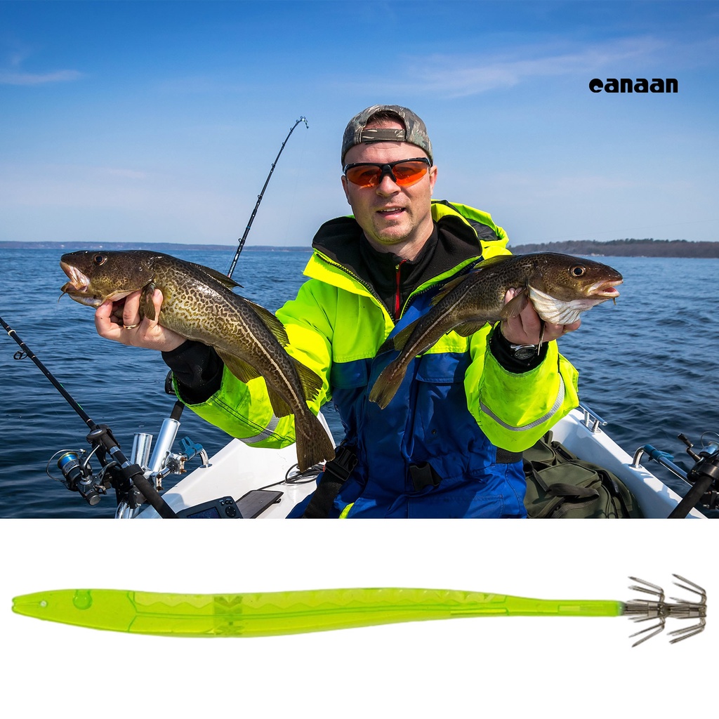 Cnn-2pcs Warna Vibrant Desain Imitasi UV Reflektif Lure Umpan Buatan Squid Hook Jigs Fishing Lure Memancing Aksesoris