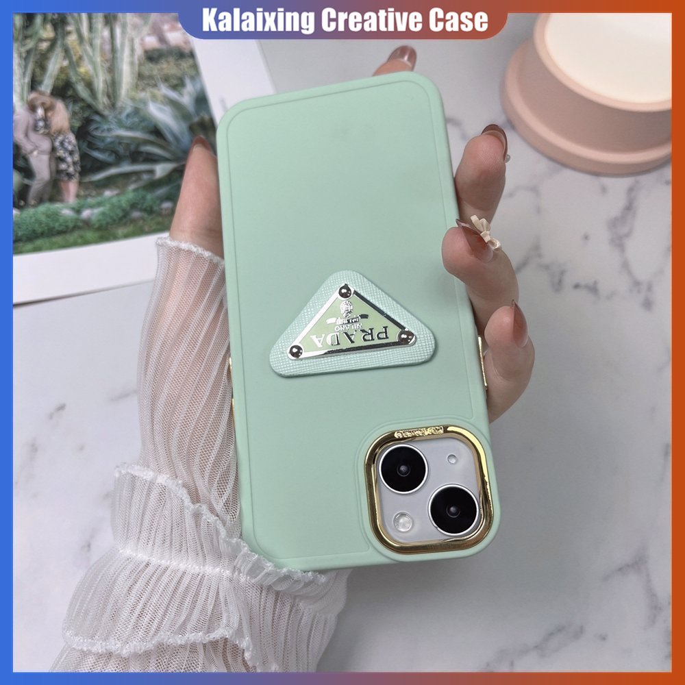 REALME Casing Ponsel Pelindung Warna Solid Untuk OPPO A54 A3s A5s A15 Reno 5re6 Realme5 6 C15 C2 C11 C35 8i 3D Prada Soft Case