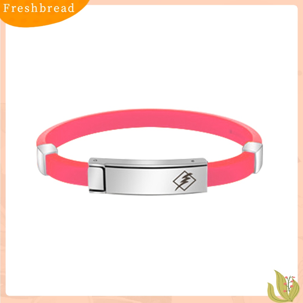 &lt; Freshbread &gt; Sport Silikon Energi Elektrostatik Keseimbangan Neg Ions Buckle Wristband Bracelet