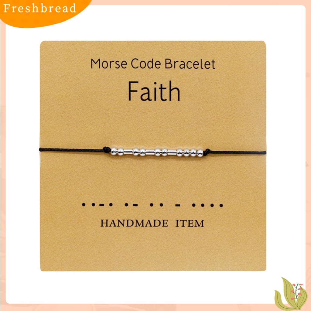 &lt; Freshbread &gt; Unisex Fashion Adjustable Morse Kode Gelang Persahabatan Perhiasan Dekorasi