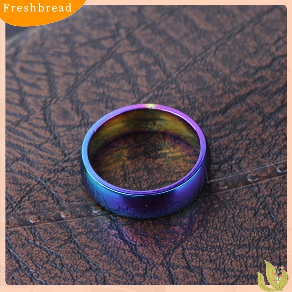 &lt; Freshbread &gt; Fashion Pria Wanita Pelangi Pesta Pernikahan Band Cincin Perhiasan Hadiah Hari Valentine