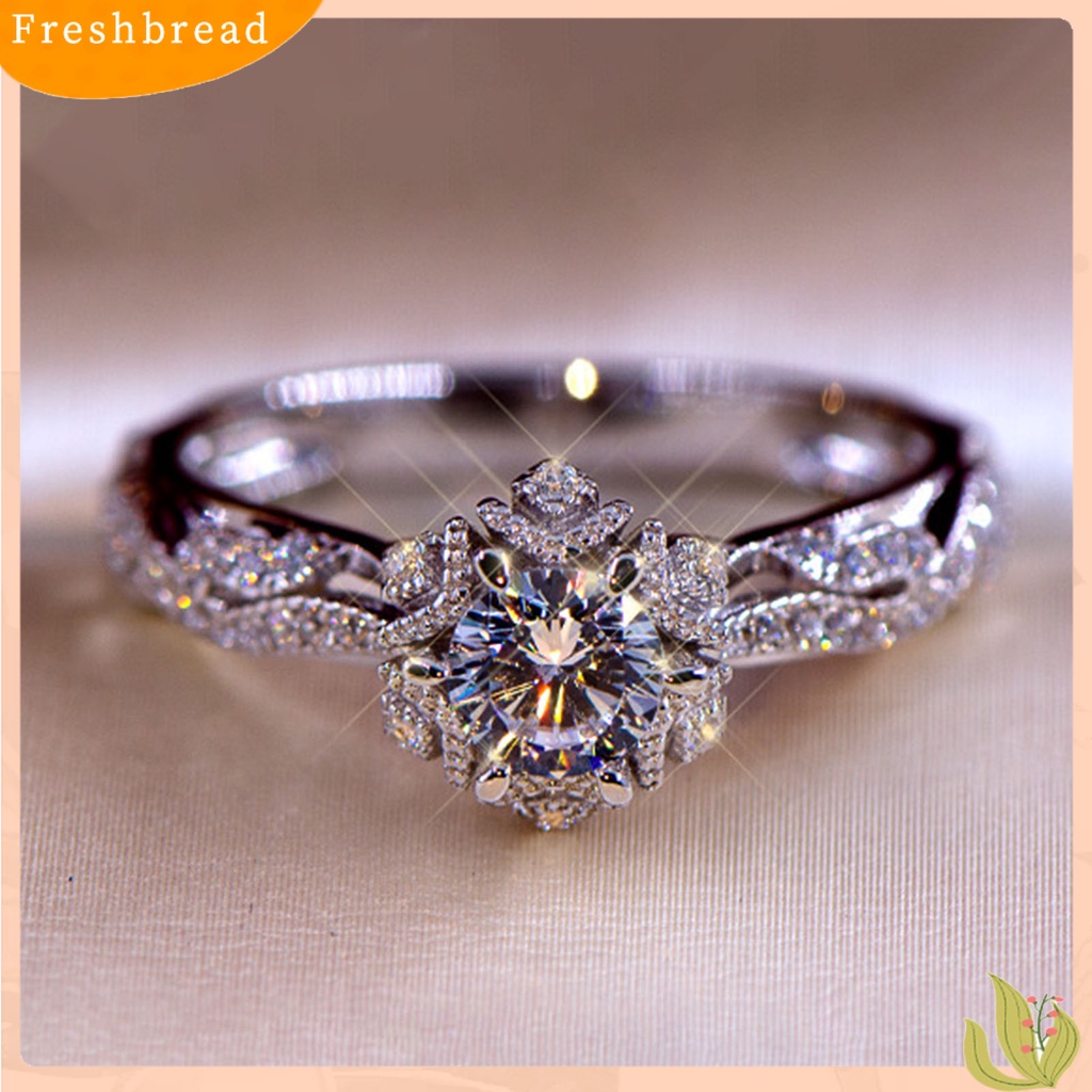 &lt; Freshbread &gt; Wanita Cincin Indah Berlian Imitasi Elegan Lady Ring Untuk Hari Valentine