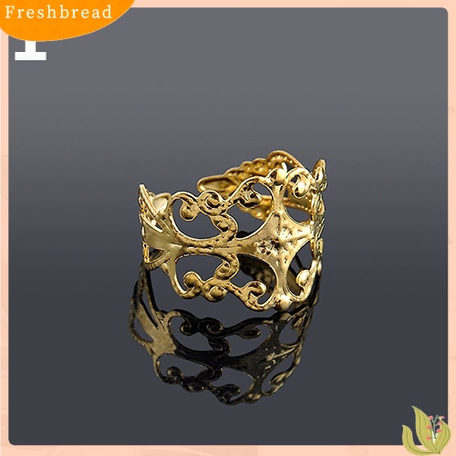 &lt; Freshbread &gt; Fashion Wanita Berongga Adjustable Perhiasan Pantai Cincin Ujung Terbuka Untuk Hadiah Pesta