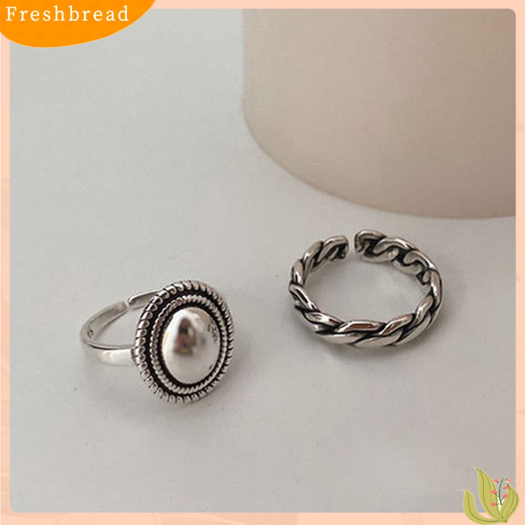 &lt; Freshbread &gt; Adjustable Indah Pernikahan Band Tahan Aus Antik Memutar Pembukaan Cincin Pesona Perhiasan