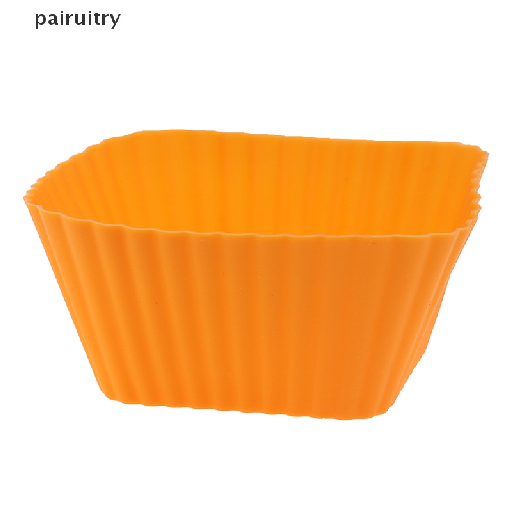 Prt1/6pcs 7cm Cetakan Puding Jelly Bentuk Persegi Cetakan Muffin Cake Cup Silicone PRT