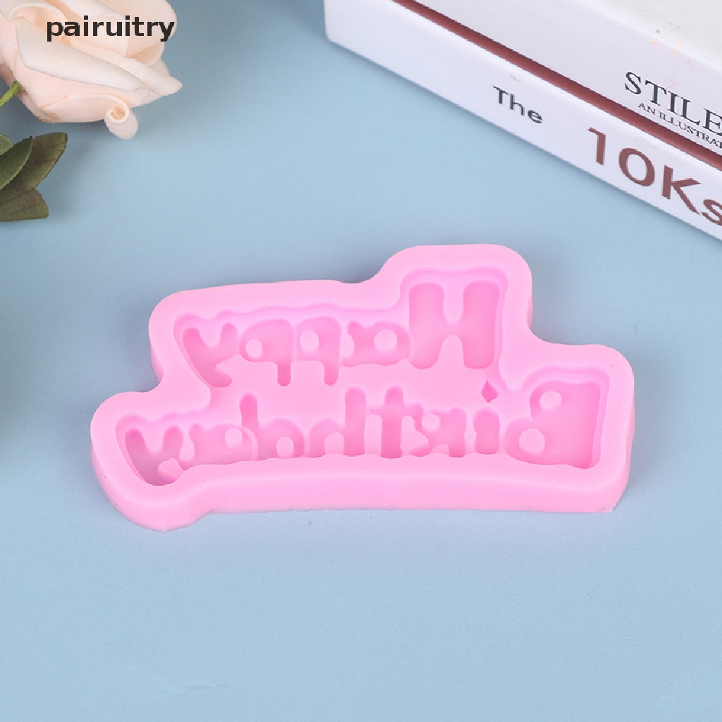 Prt Happy Birthday Shape Silicone Mold Sugarcraft &amp; Cetakan Coklat Alat Dekor Kue PRT