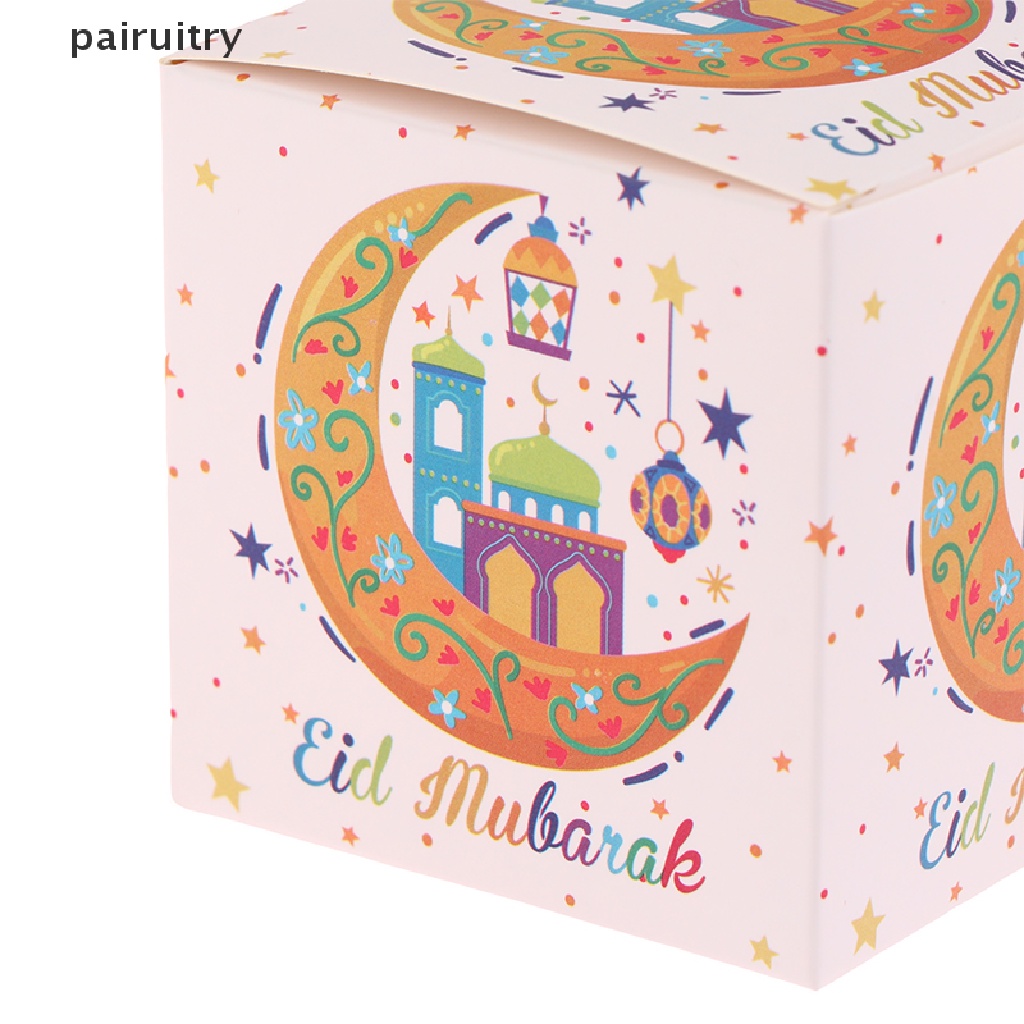 Prt 5Pcs EID Mubarak Candy Box Dekorasi Ramadhan Gift Packing Box Perlengkapan Pesta PRT