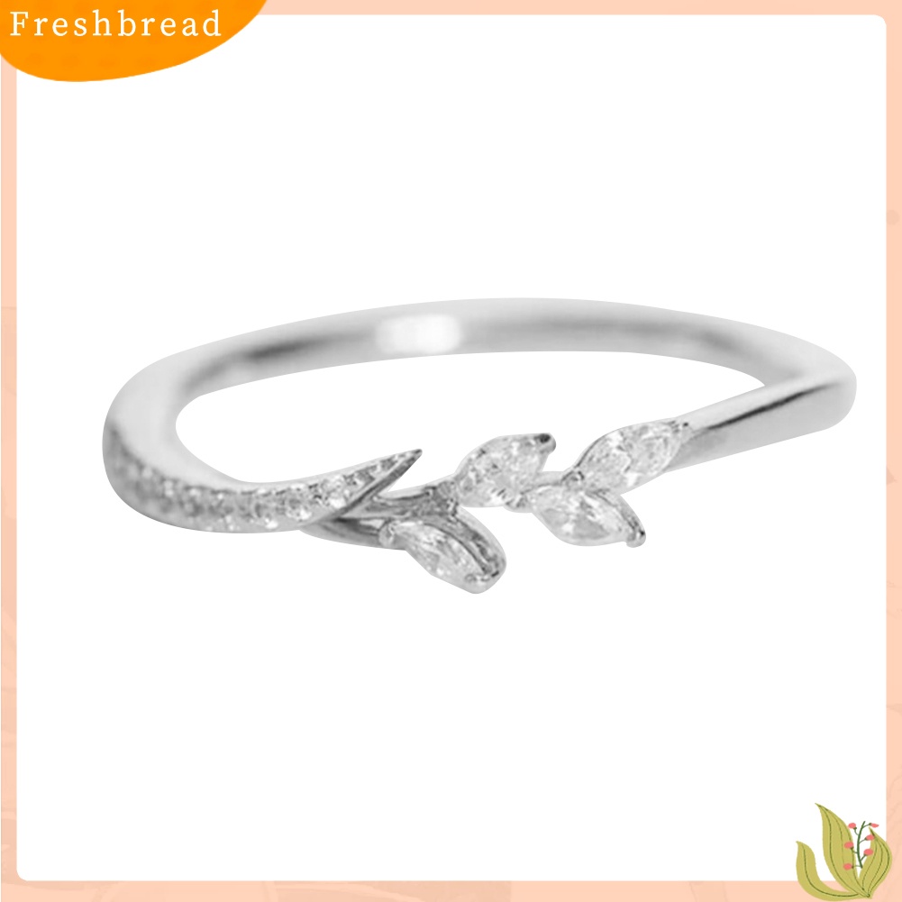 &lt; Freshbread &gt; Fashion Wanita Bunga Cubic Zirconia Jari Cincin Pengantin Pertunangan Perhiasan Hadiah