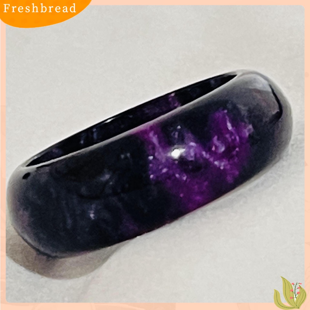 &lt; Freshbread &gt; Lebar Halus Resin Lady Cincin Awan Warna-Warni Tebal Cincin Perhiasan Aksesori