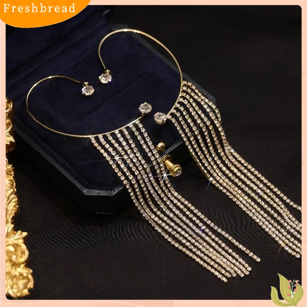 &lt; Freshbread &gt; 1Pc Klip Anting Jumbai Berlian Imitasi Lady Simple Electroplating Ear Cuff Untuk Pernikahan