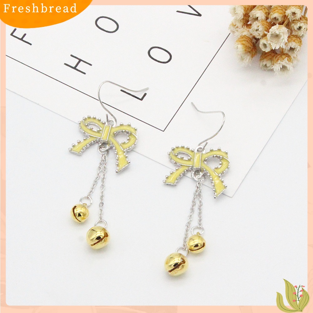 &lt; Freshbread &gt; Fashion Wanita Ikatan Simpul Bell Rantai Menjuntai Drop Hook Anting Perhiasan Hadiah Xmas