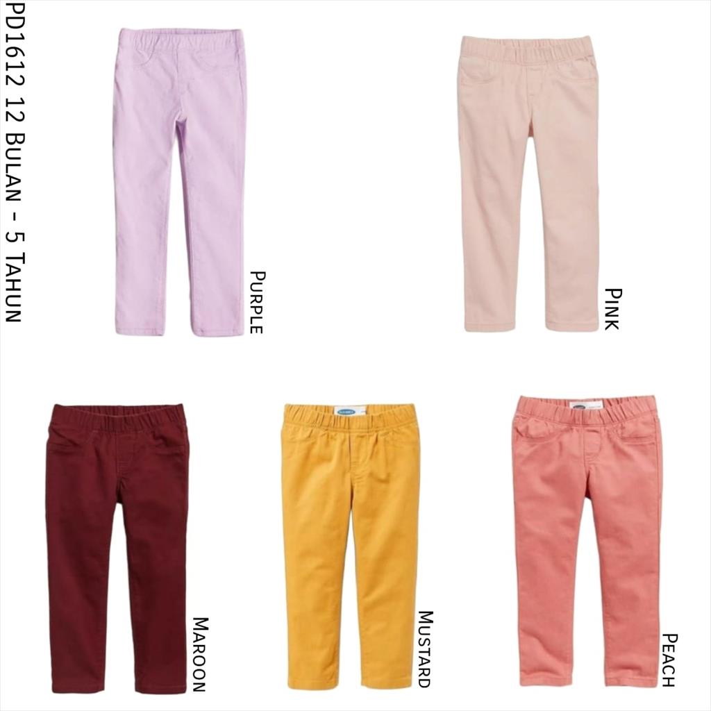 PD1612 On Jegging Anak Cewek Perempuan Basic Colour